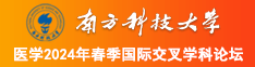 湿滑嫩插视频南方科技大学医学2024年春季国际交叉学科论坛